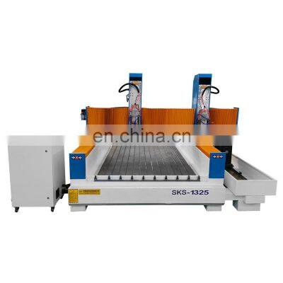 Double Heads 3D Granite Stone Cutting CNC Marble Stone Engraving Machine 1325