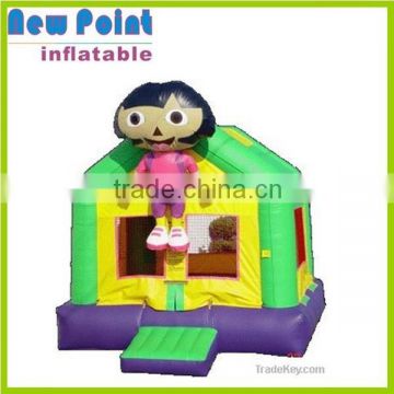 PVC cute Dora kids bouncy castles for sale