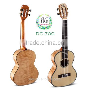 DC-700 UKU laser wholesale tiger striped maple wood China ukulele classical guitar style