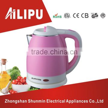 With Yes auto-shut off function 360 degree wireless pink color electric kettle