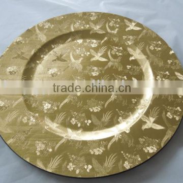 Plastic Plate with Leather Finish