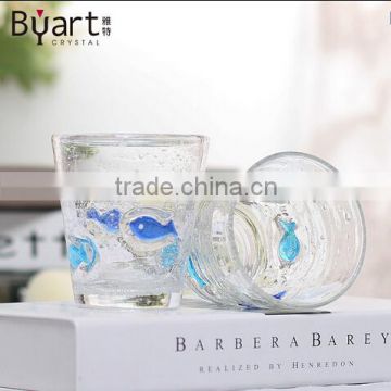 Clear Bubble Drinking Glass with sea star