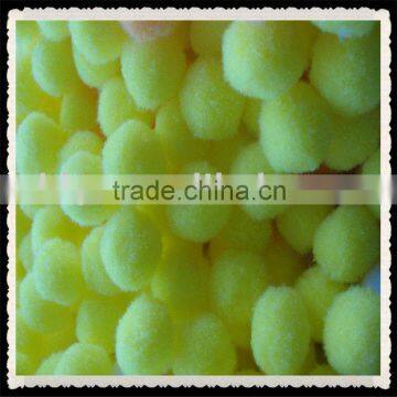 beautiful yellow pom pom with high quality low price for Christmas decorations