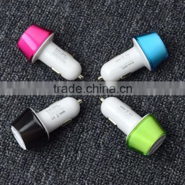 USB Car Charger for almost all degital devices dual usb port total output 5V 4.8A(2 ports share)