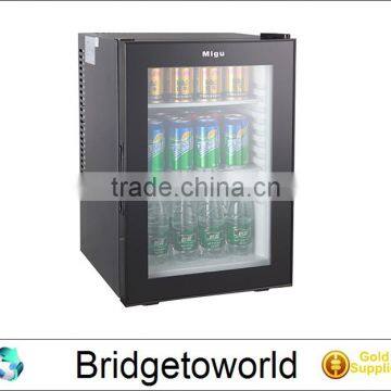 40L Upright Display Mini Fridge Refrigerator with Glass Front