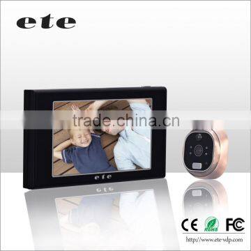 home automation 4.7" TFT LCD touch screen ETE peephole camera with motion sensor