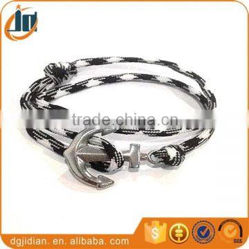 Stainless Steel Jewelry Main Material and high quality nylon Anchor Rope Bracelet