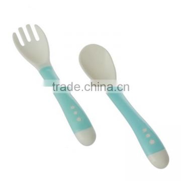 Temperature Reaction BPA Free Fork and Spoon Set For Baby