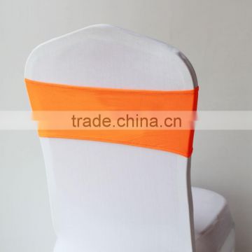 SCB-0006 Orange Spandex Chair Band For Wedding Elastic Chair Sash