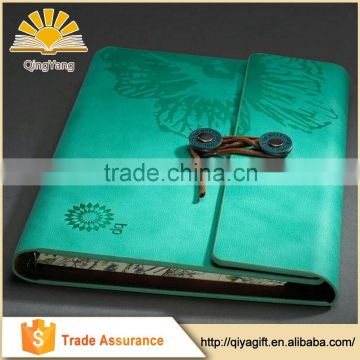 Diary 2017 Personalized Leather Notebook High Quality String Ring Binder Custom Note book
