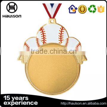 competitive price wholesale custom die casting soft enamel iron brass zinc alloy gold plated blank medal with ribbon