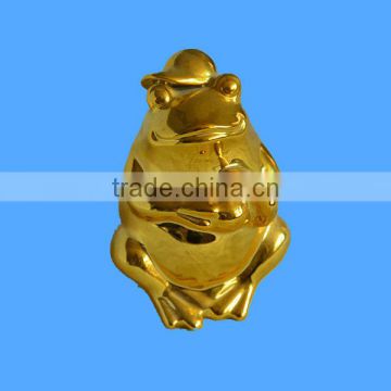 ceramic gold electroplate piggy bank