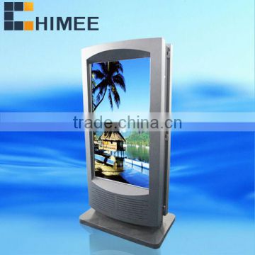 55inch dual screen lcd monitor 2014 new electronic advertising marketing equipment (HQ550-5D,support USB/CF/SD card)