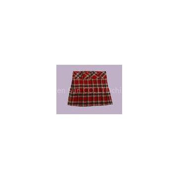 Full size girls short plaid skirts junior school uniform in Red