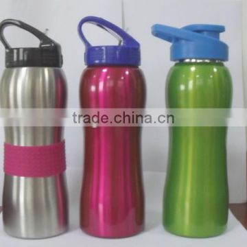 Wide Mouth Stainless Steel Sports Bottle Big Flow Lid with Finger Holder