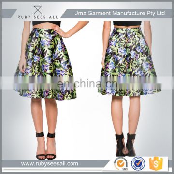 sexy latest young girl fashion softtextile satin skirt midi length new top designs OEM wholesale