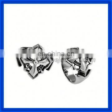 Fashion jewelry top grade men's custom stainless steel templar ring