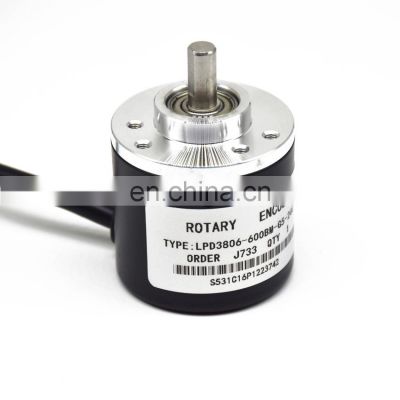 600 Pulse Incremental Photoelectric elevator Rotary Encoder 5-24V Coupling Optional NPN,AB Two Phase 600ppr LPD3806-600BM-G5-24C