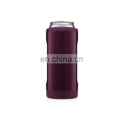 cheap price glitter customized color vacuum sli, sublimation metal stainless steel can cooler