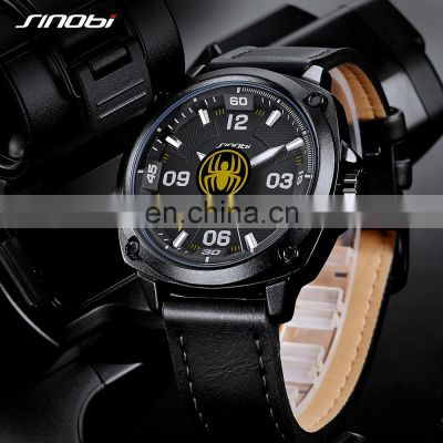 SINOBI Spider Logo Masculinity  Wristwatch S9841G Luminous Men Handwatch Fancy Style Watch with Date Window