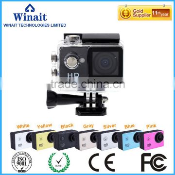 full hd 1080p waterproof Sports Camera digital with 2.0'' TFT display and 120 degree wide angle Sports Camera