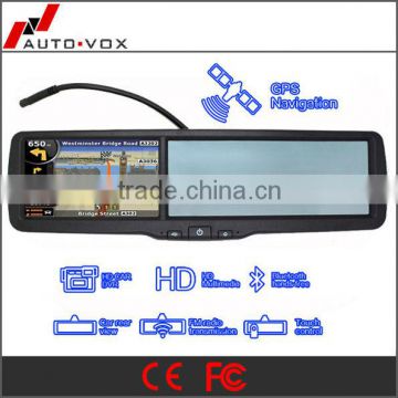 Car mirror bluetooth gps with lcd screen