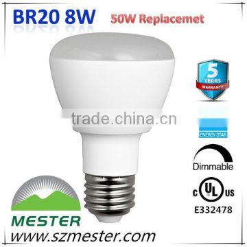 550lm 8w UL/cUL br20 led lamps bulb led br20 led r20 bulb 5000k
