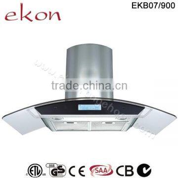 90cm SAA Approved Curved Glass Canopy Kitchen Canopy Hood