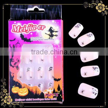 pre glued artificial nails halloween nail tips