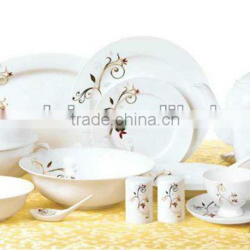 high quality decal bone china dinner set