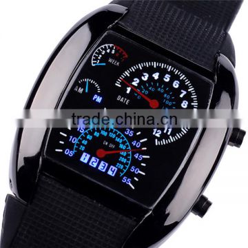 waterproof led color sport watch led men china led sport watch