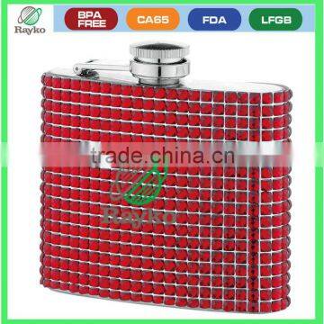 Best price leather covered hip flask