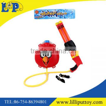 Hot sell summer toy plastic big backpack red water gun