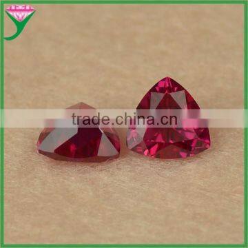 wholesale factory low price 5# colorful trillion faceted man made red rough ruby corundum
