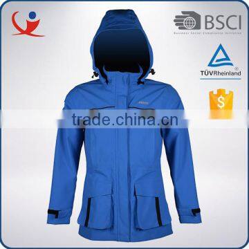 OEM china windproof nylon polyester men blue winter italian coat