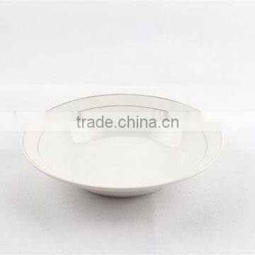 Round porcelain plate ceramic soup plate with GGK and flower