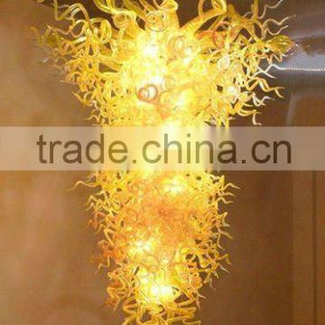 Modern hand blown coloured glass chandelier from famous Chinese glass artist Mr Ou LianHua