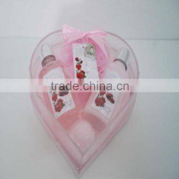 Hot body care products travelling sets with wire basket for Valentine's Day