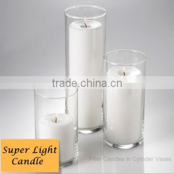 Pillar Candle & Cylinder Holder Set
