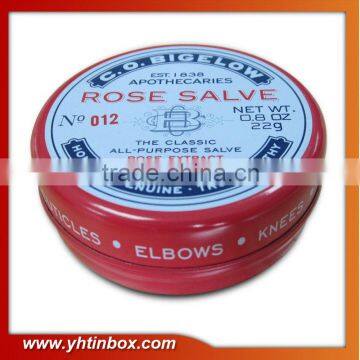 skin care metal tin