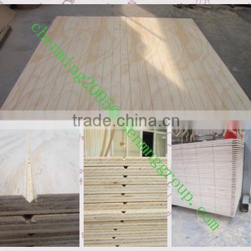 V grooved plywood for wall panel