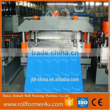 1100 Galvanized Aluminum Colored Glaze Stee tile roof Roll Forming Machine