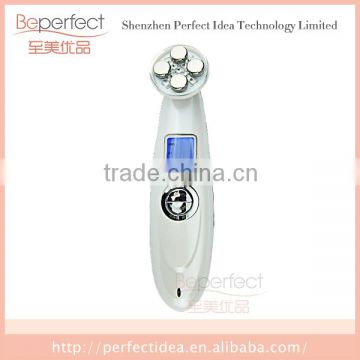 Portable anti wrinkle RF LED face lifting massager for home spa beauty instrucment