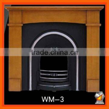 Hand craved pure pine wood fireplace mantel