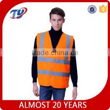2017 Reflective tape red safety vest traffic orange ansi