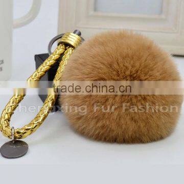 CX-R-24 Genuine Rabbit Fur Ball Mobile Phone Gift Fur Pom Pom Keychain