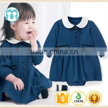 Western baby long slevee clothing winter toddler clothing dresses for autumn