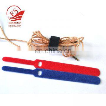 Reusable back to back soft hook loop cable tie double side strap