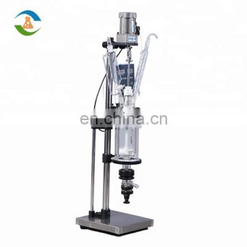 Lab Scale Mobile Glass Reactor with Vertical Condenser