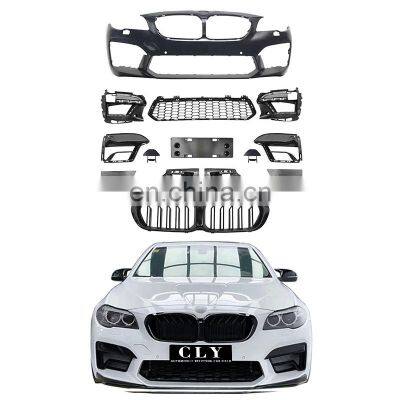 Genuine Car bumpers For 2010-2017 BMW 5 Series F10 F18 Upgrade 2021 M5 Body kits With Siamese large Grille